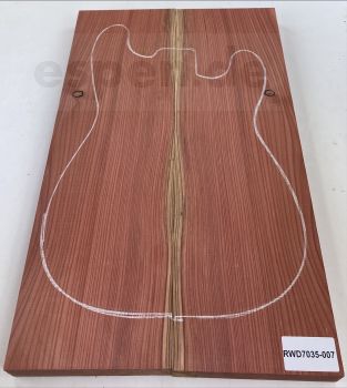 Body Redwood Prime 40mm 2-pcs. bookmatched, FSC®100%, Unique Piece #007